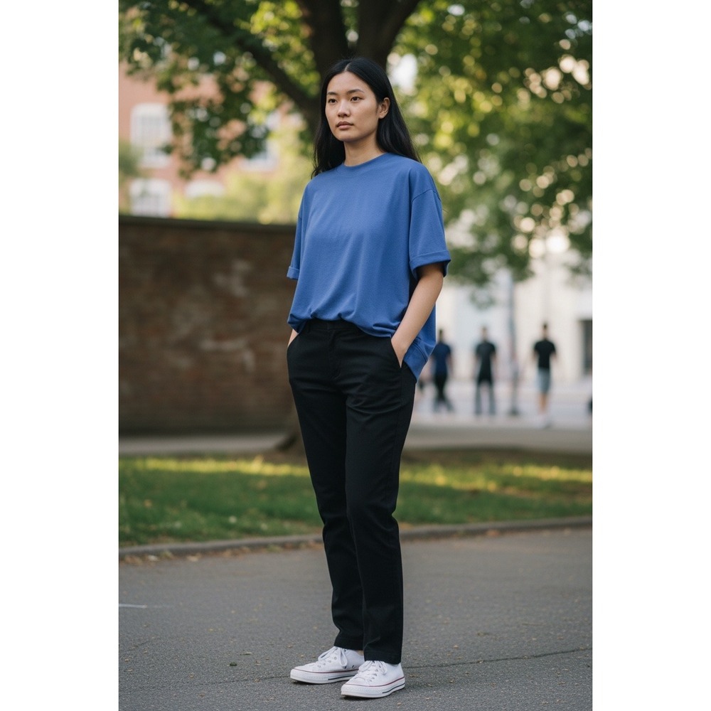 Banana Republic‎ Royal Blue Short Sleeve Boxy Sweatshirt Crew Neck Medium